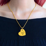 Bottom of My Heart Handwriting Necklace - Mothers Jewellery by Belle Fever
