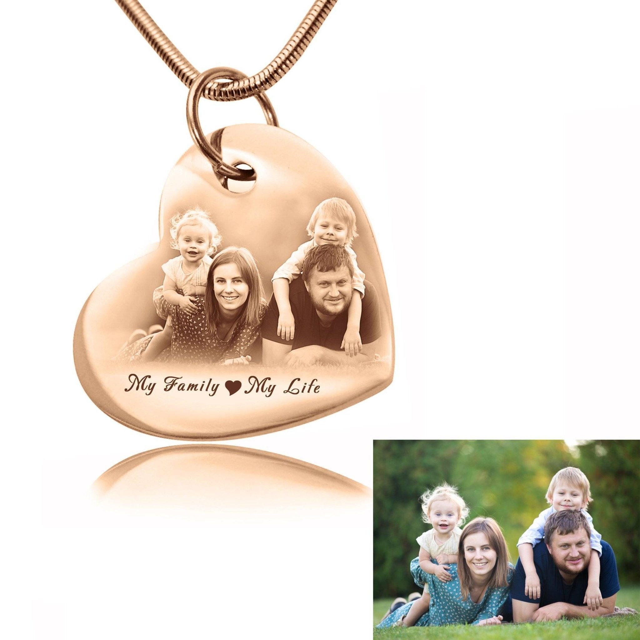 Bottom of My Heart Photo Necklace - Photo Jewellery by Belle Fever