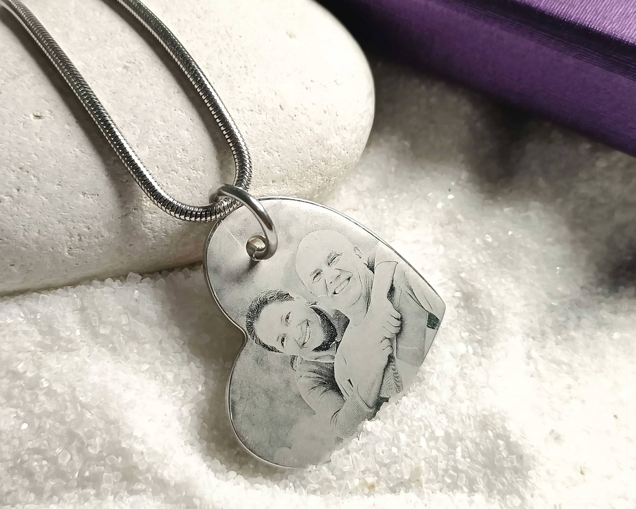Bottom of My Heart Photo Necklace - Photo Jewellery by Belle Fever