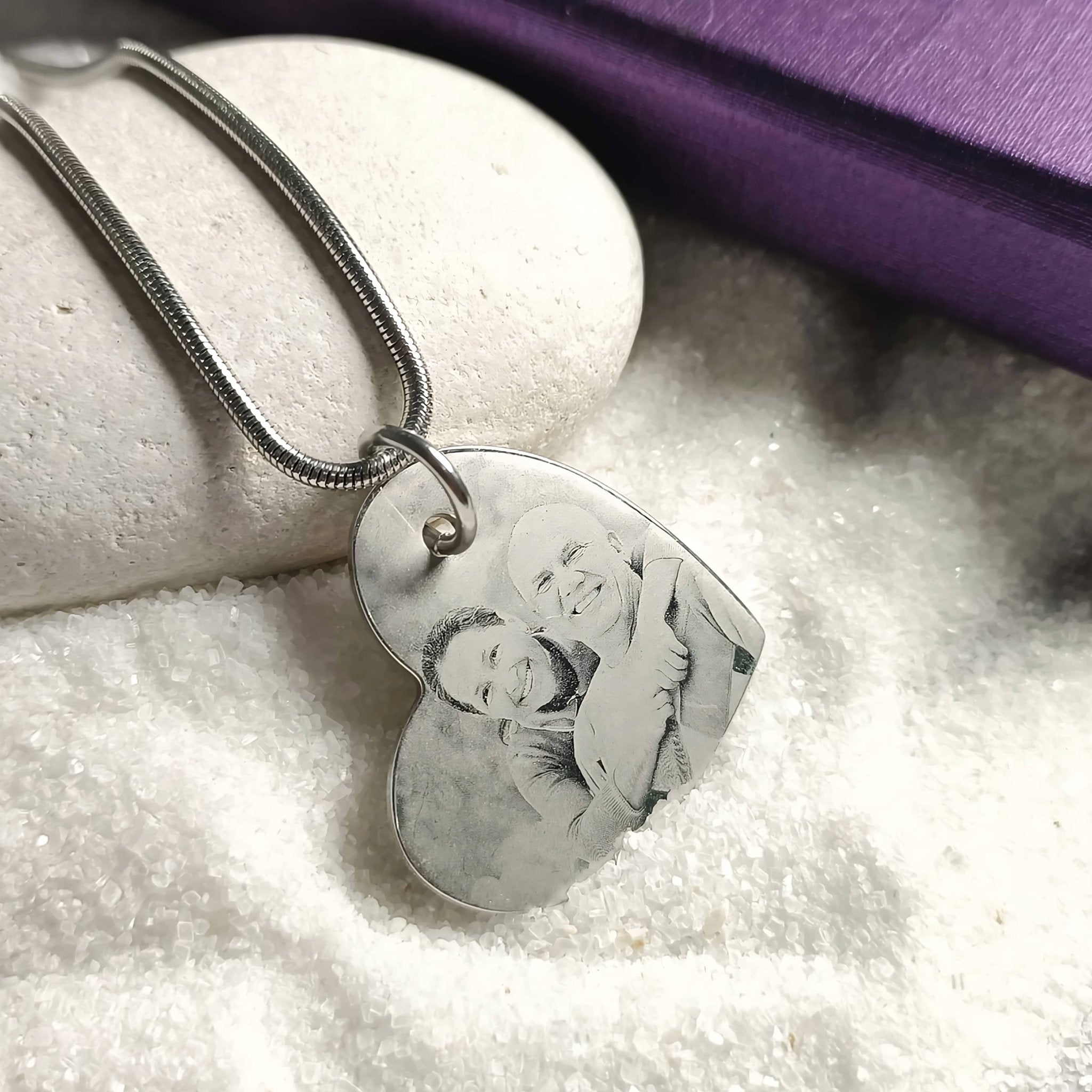 Bottom of My Heart Photo Necklace - Photo Jewellery by Belle Fever
