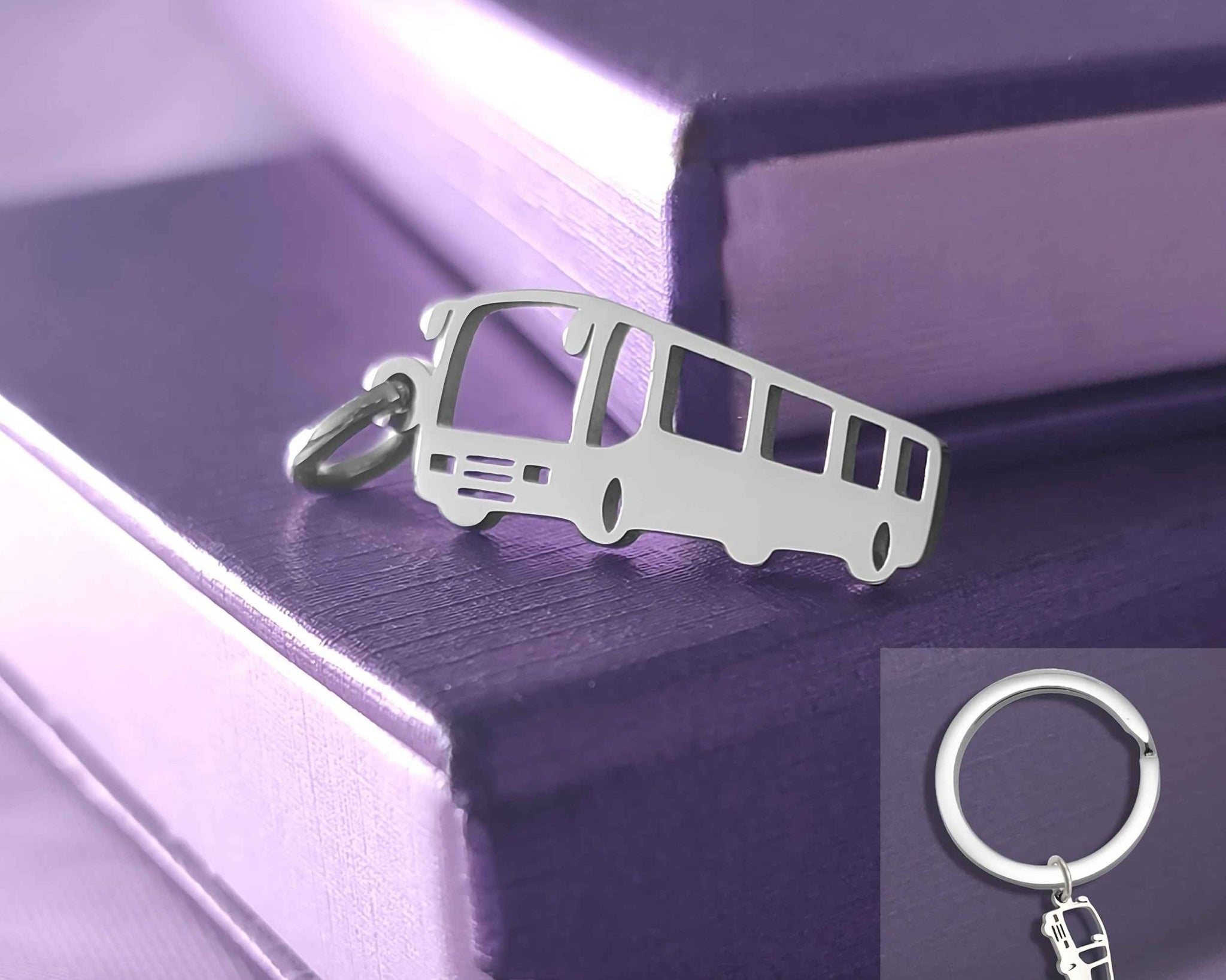 Bus Charm for Keyring - Keyrings by Belle Fever