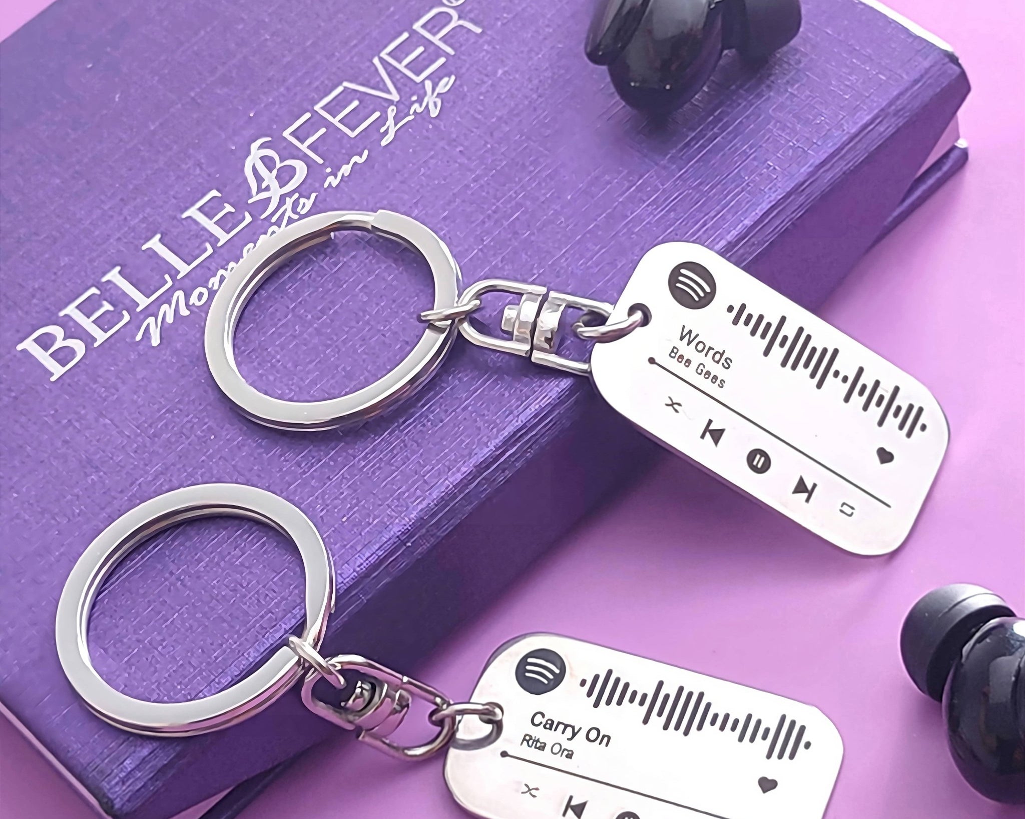 BUY ONE GET ONE FREE Personalised Music Tag - Music Tags by Belle Fever