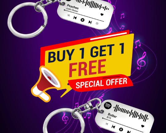 BUY ONE GET ONE FREE Personalised Music Tag - Music Tags by Belle Fever