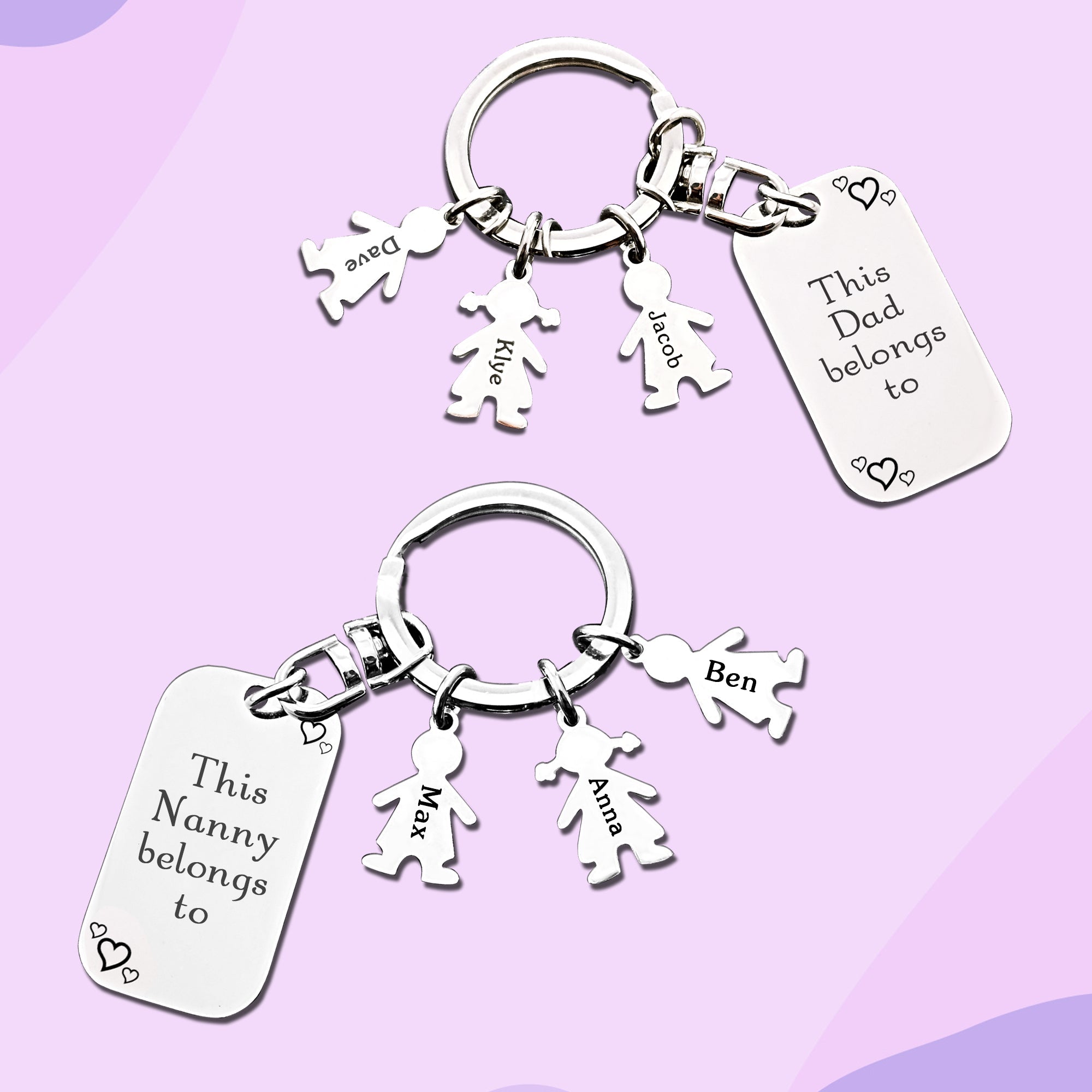 BUY ONE GET ONE Kids Love Keyring Tag - Deal