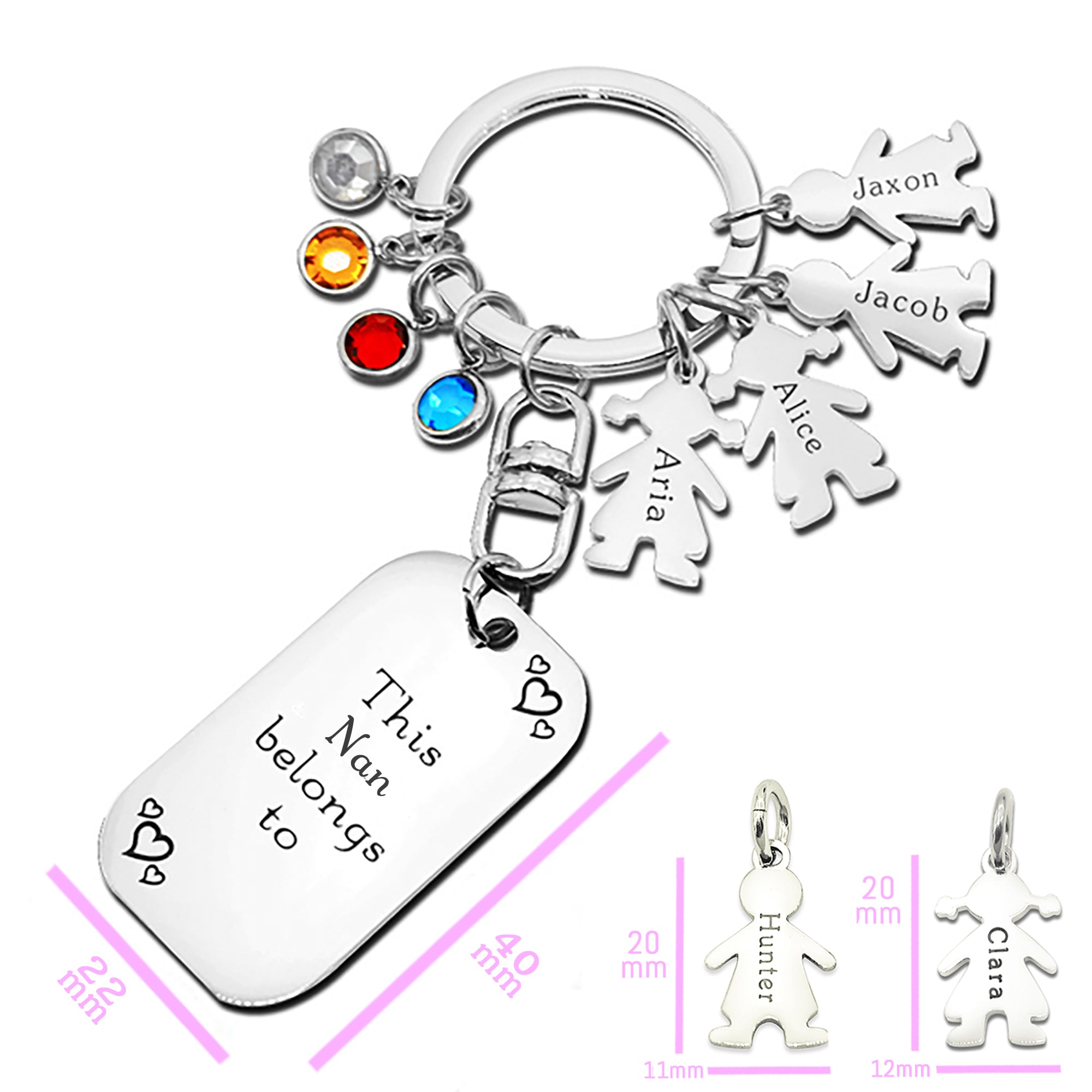 BUY ONE GET ONE Kids Love Keyring Tag - Deal