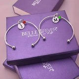 BUY ONE GET ONE Knot Bangle with Disc Charm & Birthstone - Deal