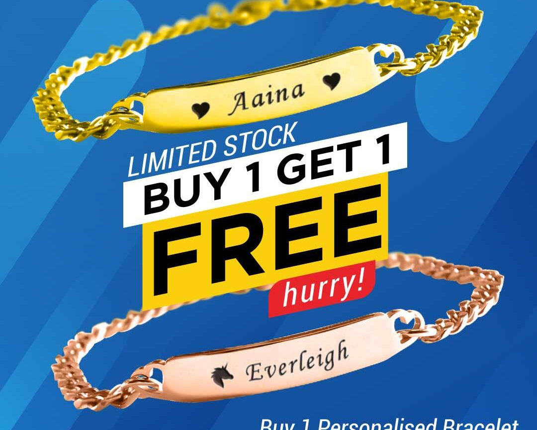 BUY ONE GET ONE Personalised Heart Bracelet - Deal