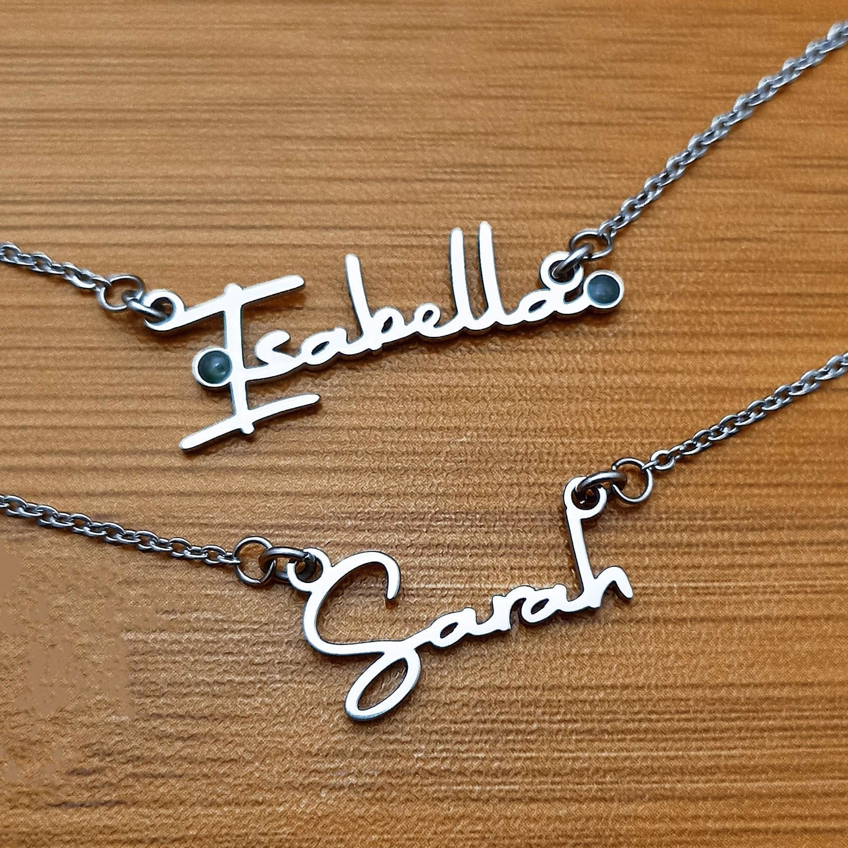 BUY ONE GET ONE Signature Name Necklace (Birthstones Optional) - Deal