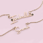 BUY ONE GET ONE Signature Name Necklace (Birthstones Optional) - Deal