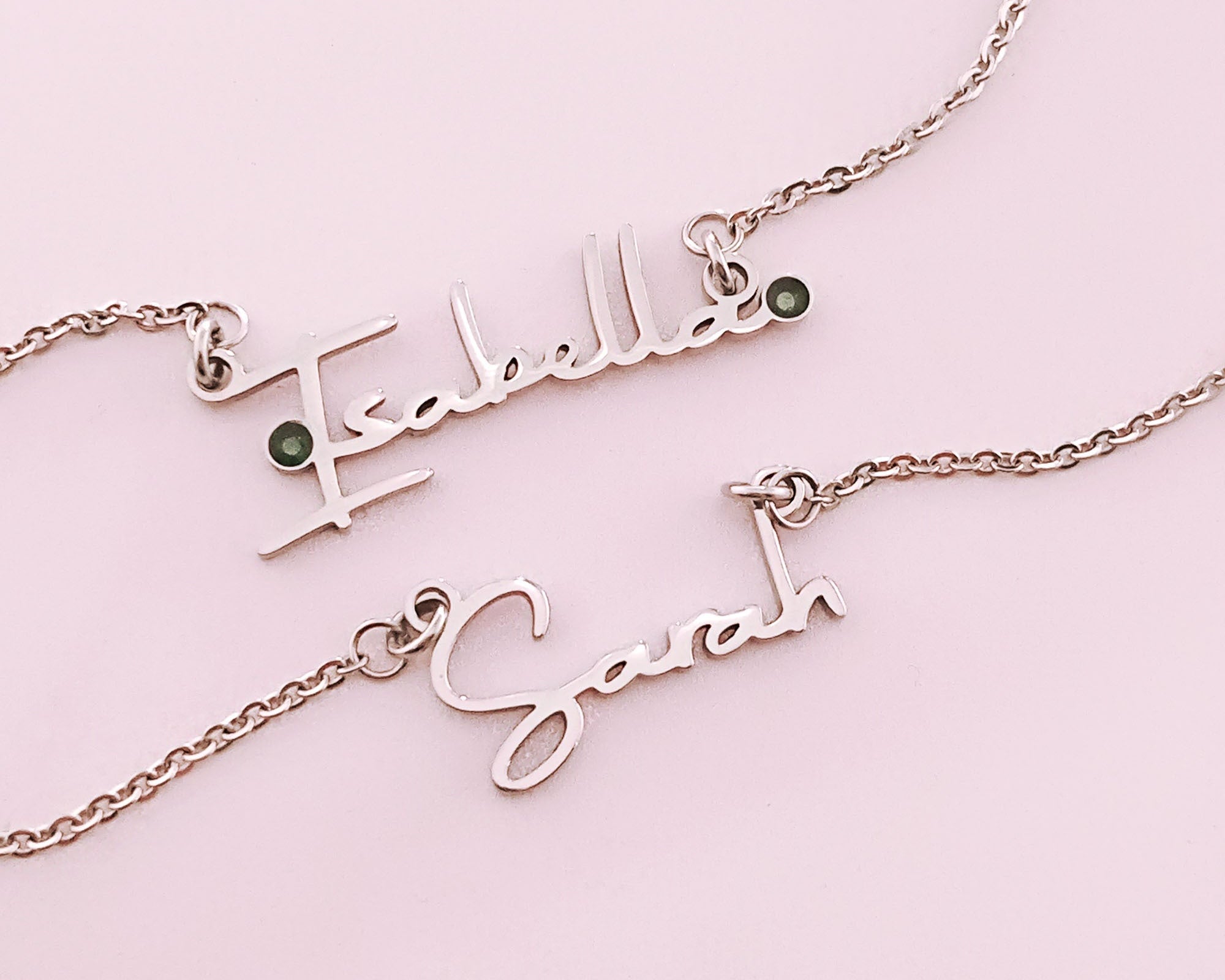 BUY ONE GET ONE Signature Name Necklace (Birthstones Optional) - Deal