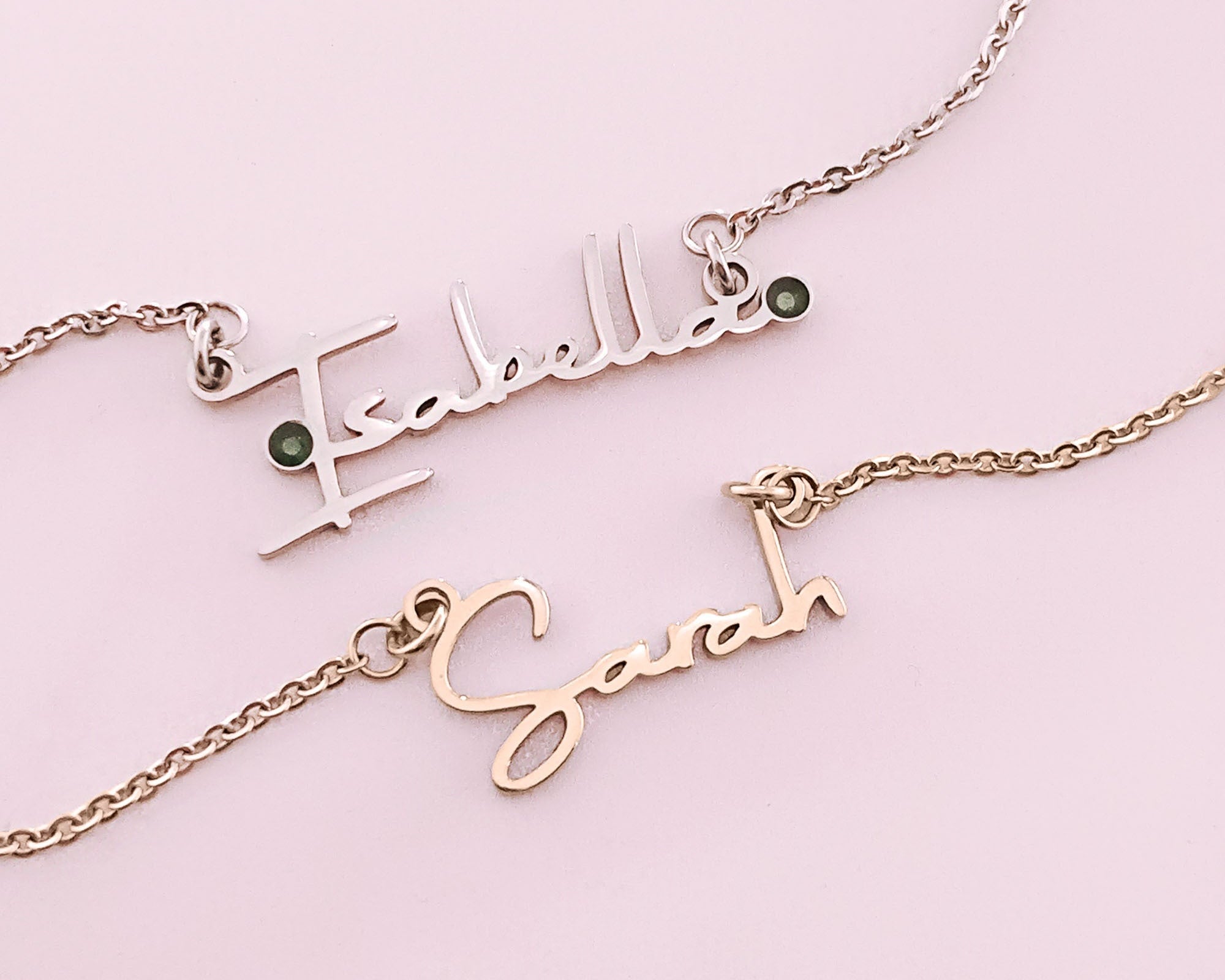 BUY ONE GET ONE Signature Name Necklace (Birthstones Optional) - Deal