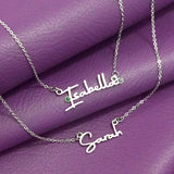 BUY ONE GET ONE Signature Name Necklace (Birthstones Optional) - Deal