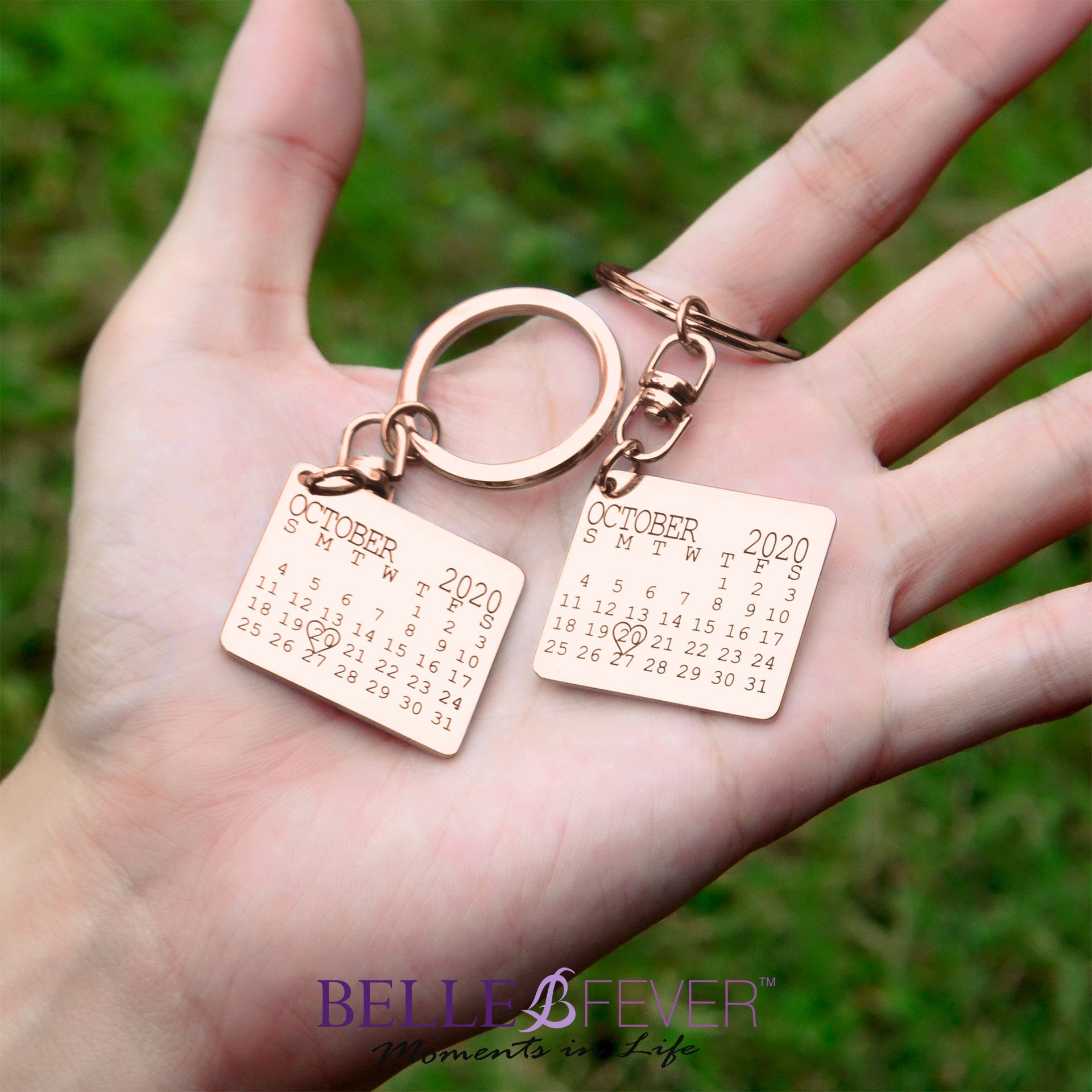 Calendar Keyrings Set of Two - Keyrings by Belle Fever