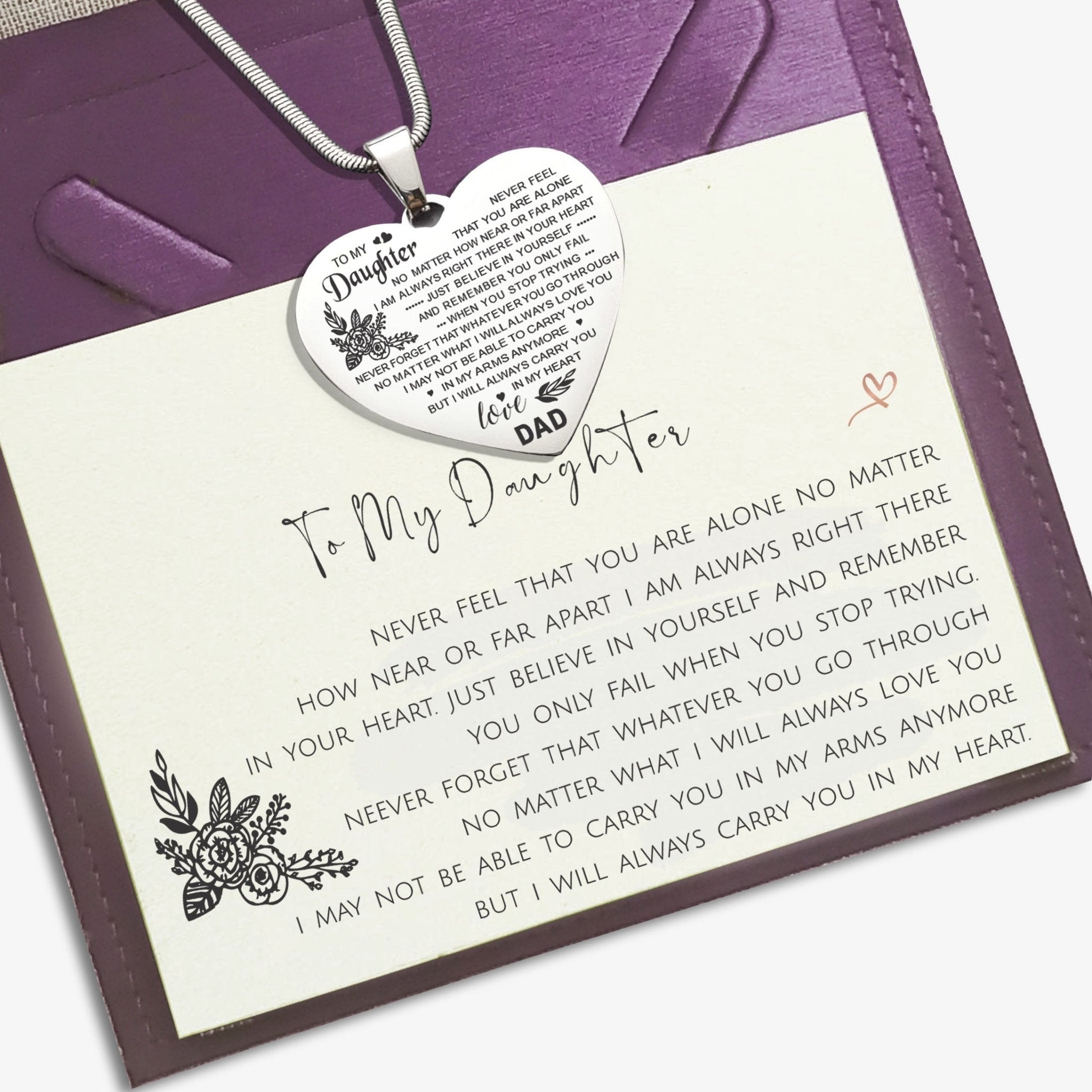 Carry You in My Heart Personalised Necklace - Memorial & Cremation Jewellery by Belle Fever