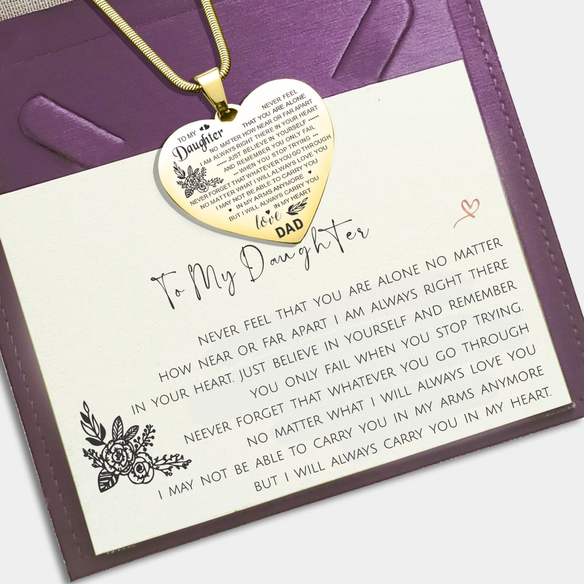 Carry You in My Heart Personalised Necklace - Memorial & Cremation Jewellery by Belle Fever