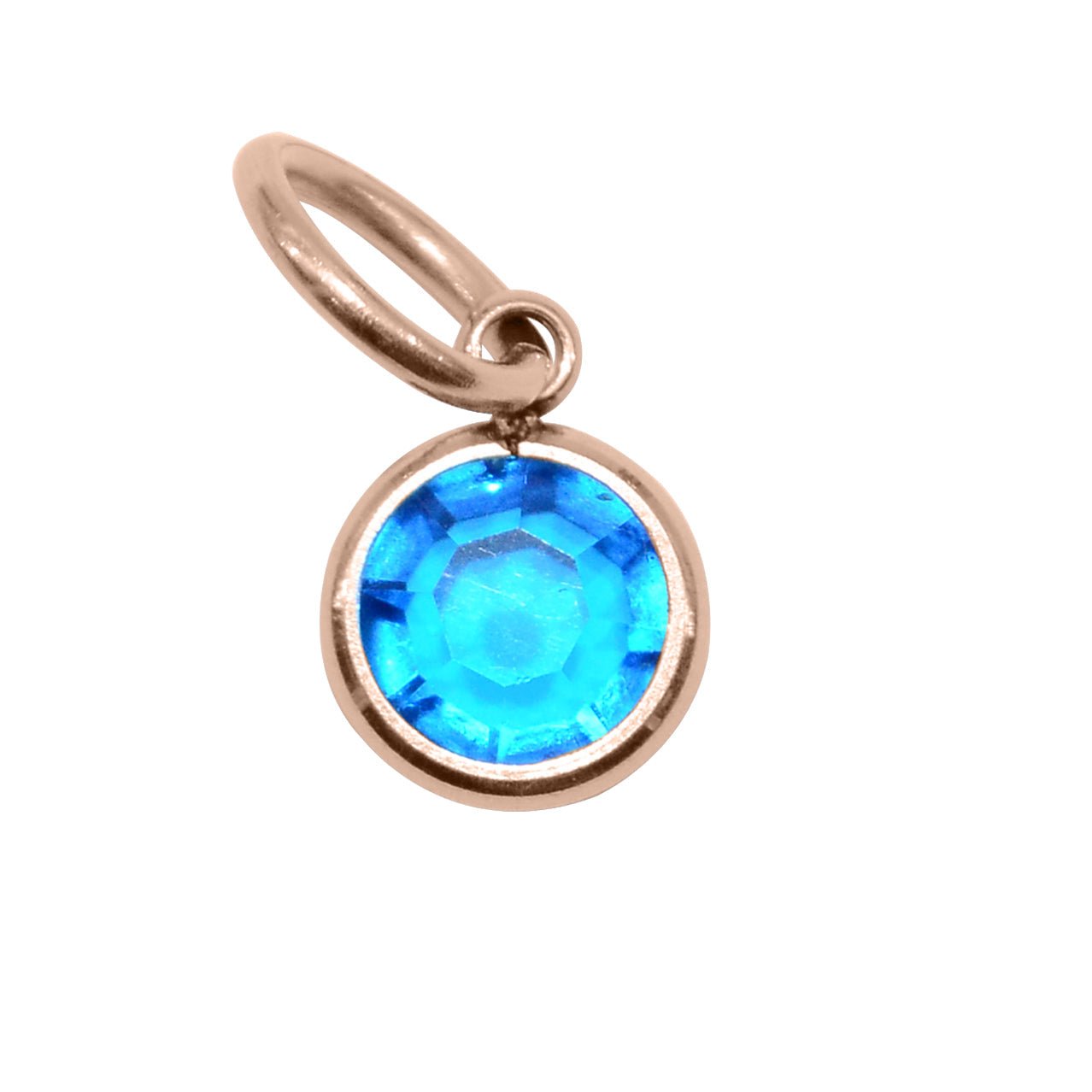 Choose 4th ROSE GOLD Hanging Birthstone Charm (Optional) - Options Variants