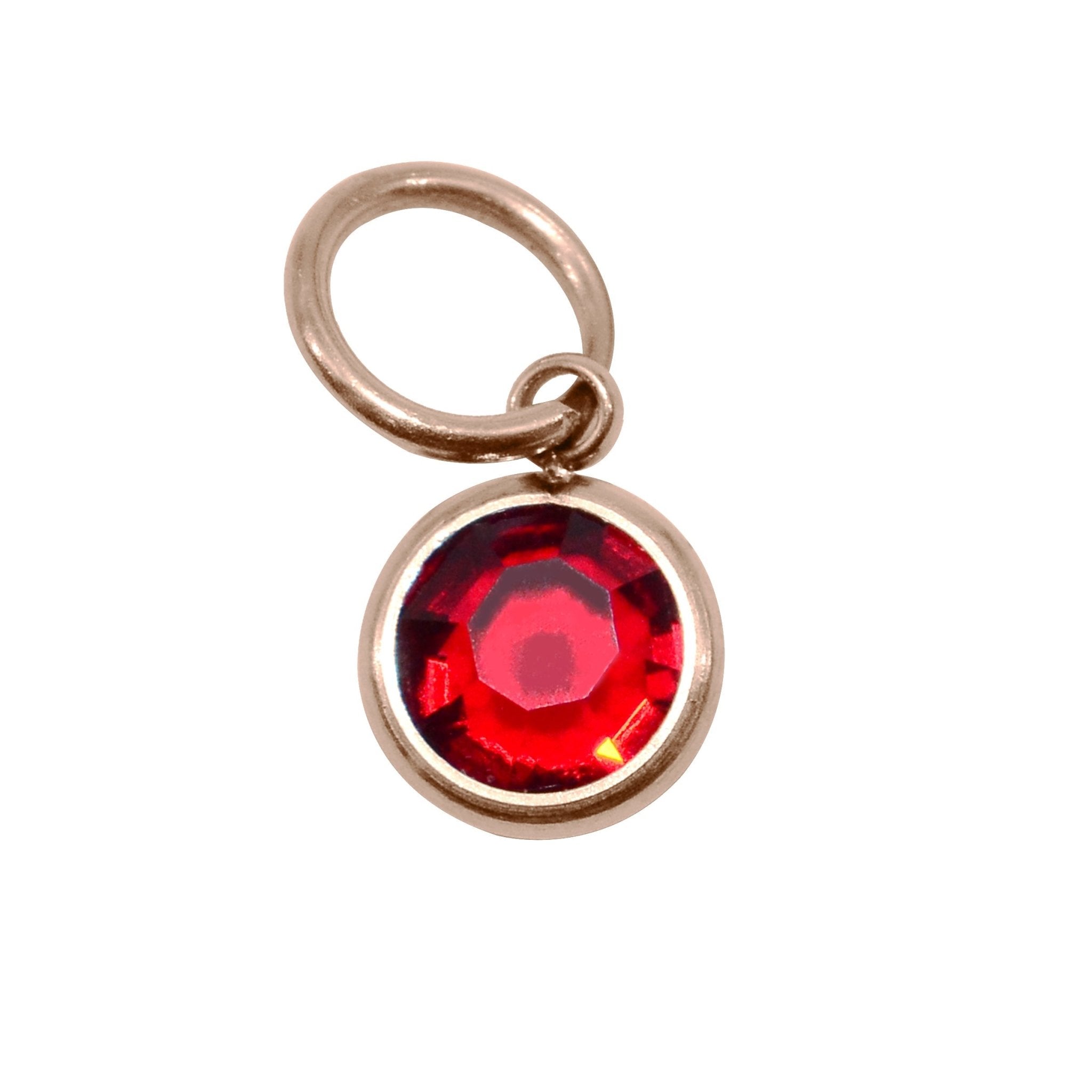 Choose 4th ROSE GOLD Hanging Birthstone Charm (Optional) - Options Variants
