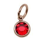 Choose 4th ROSE GOLD Hanging Birthstone Charm (Optional) - Options Variants
