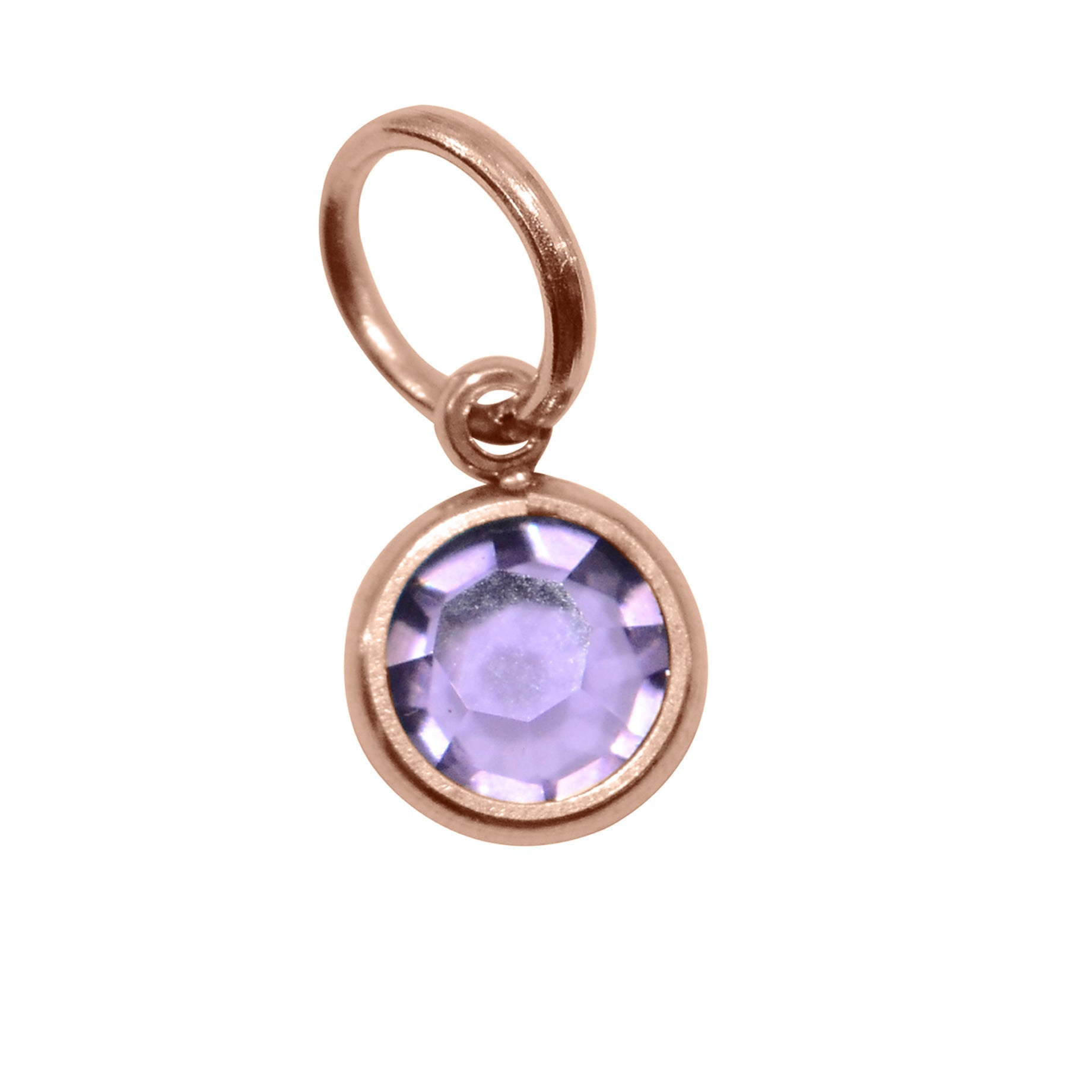 Choose 4th ROSE GOLD Hanging Birthstone Charm (Optional) - Options Variants