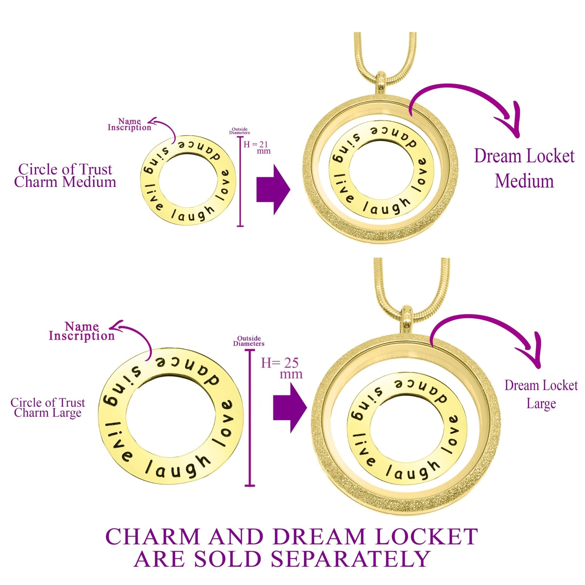 Circle of Trust Charm for Dream Locket - Floating Dream Lockets by Belle Fever