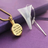 Circle Personalised Cremation Necklace - Memorial & Cremation Jewellery by Belle Fever