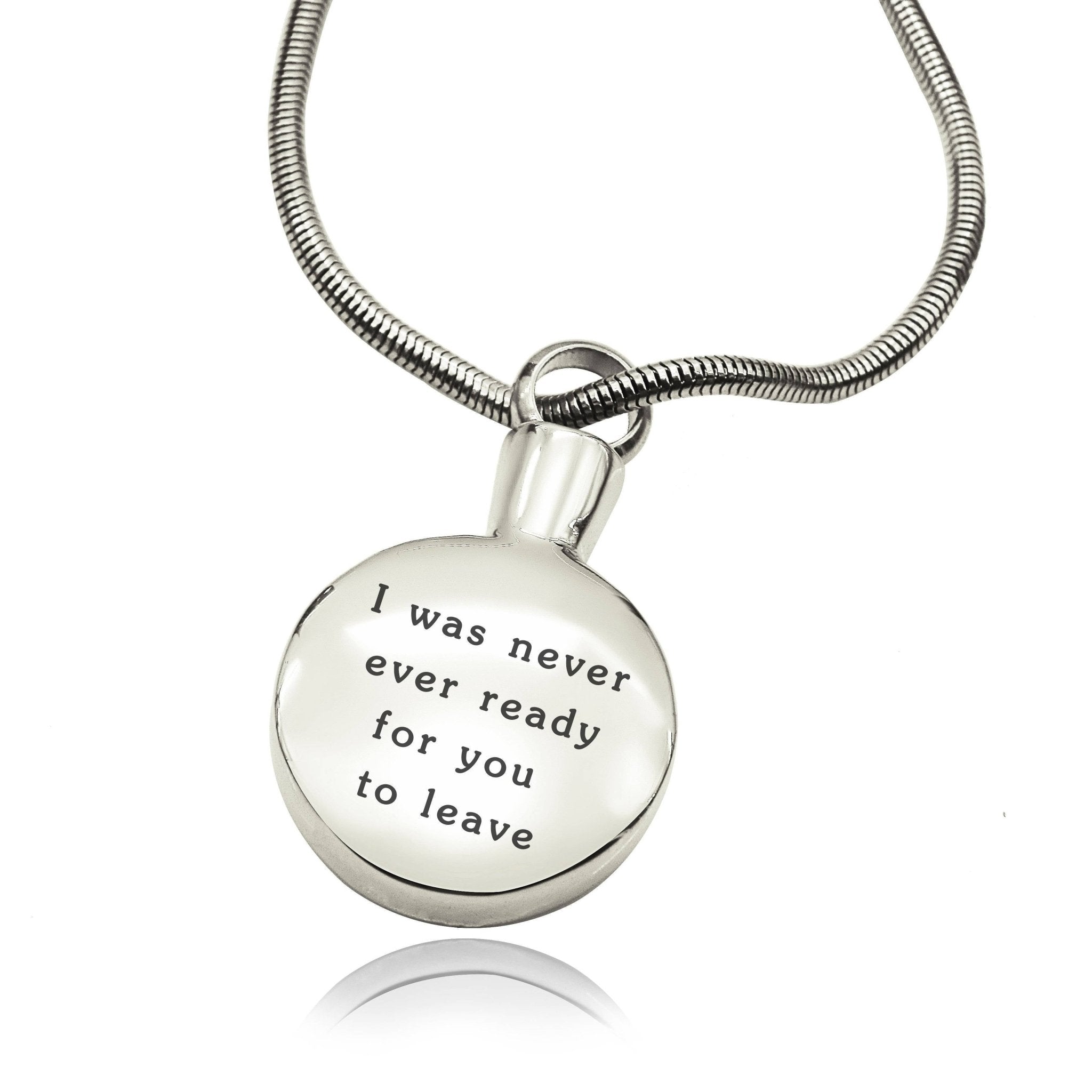 Circle Personalised Cremation Necklace - Memorial & Cremation Jewellery by Belle Fever