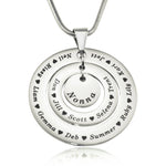 Circles of Loved Ones Personalised Necklace - Mothers Jewellery by Belle Fever