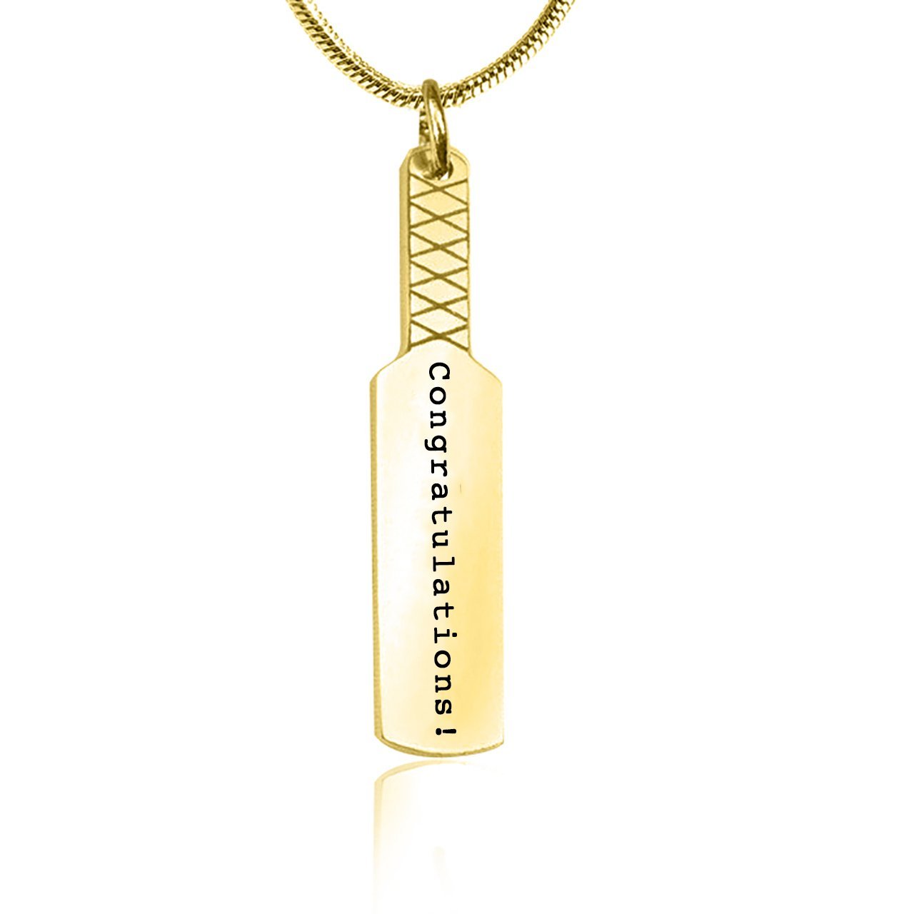 Cricket Bat Name Necklace - Name Necklaces by Belle Fever