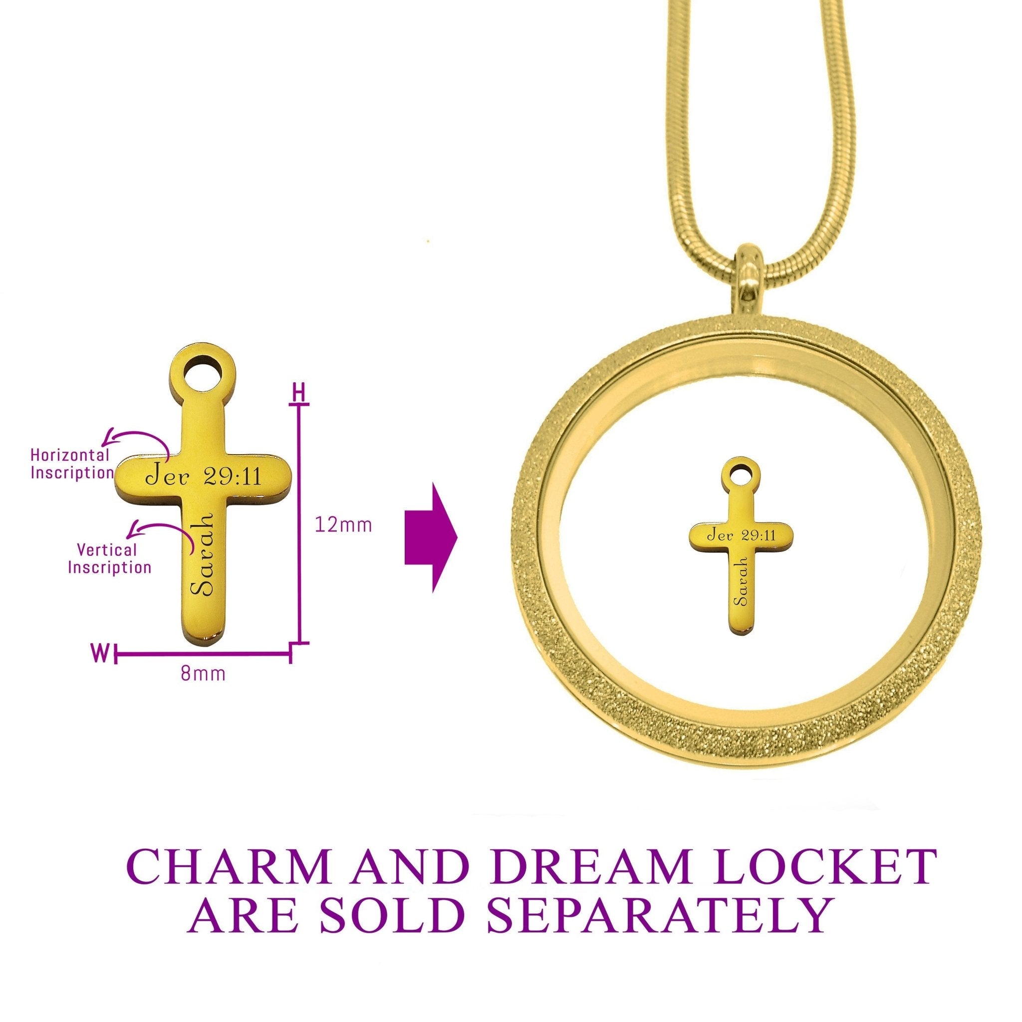 Cross Charm for Dream Locket - Floating Dream Lockets by Belle Fever
