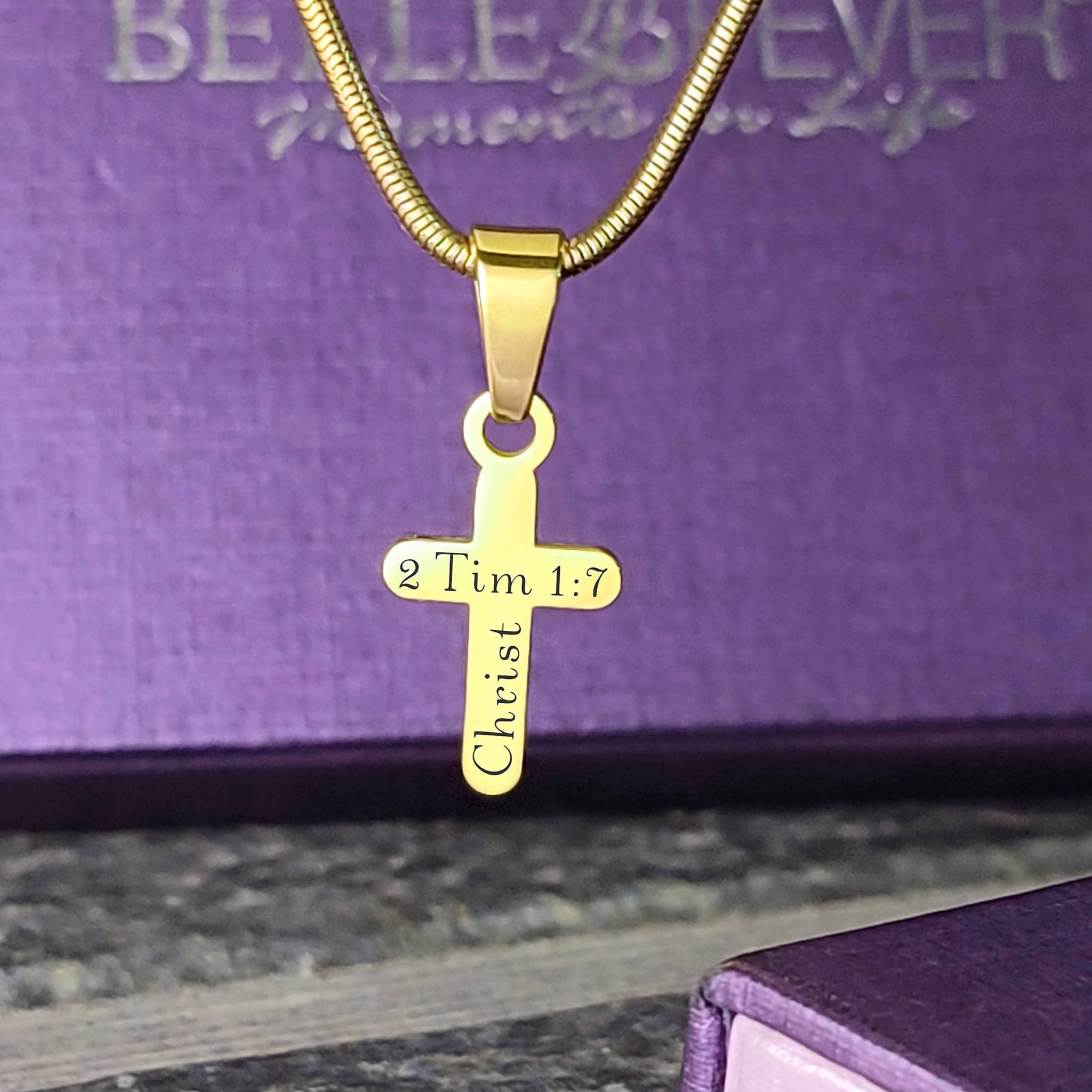 Cross Name Necklace - Name Necklaces by Belle Fever