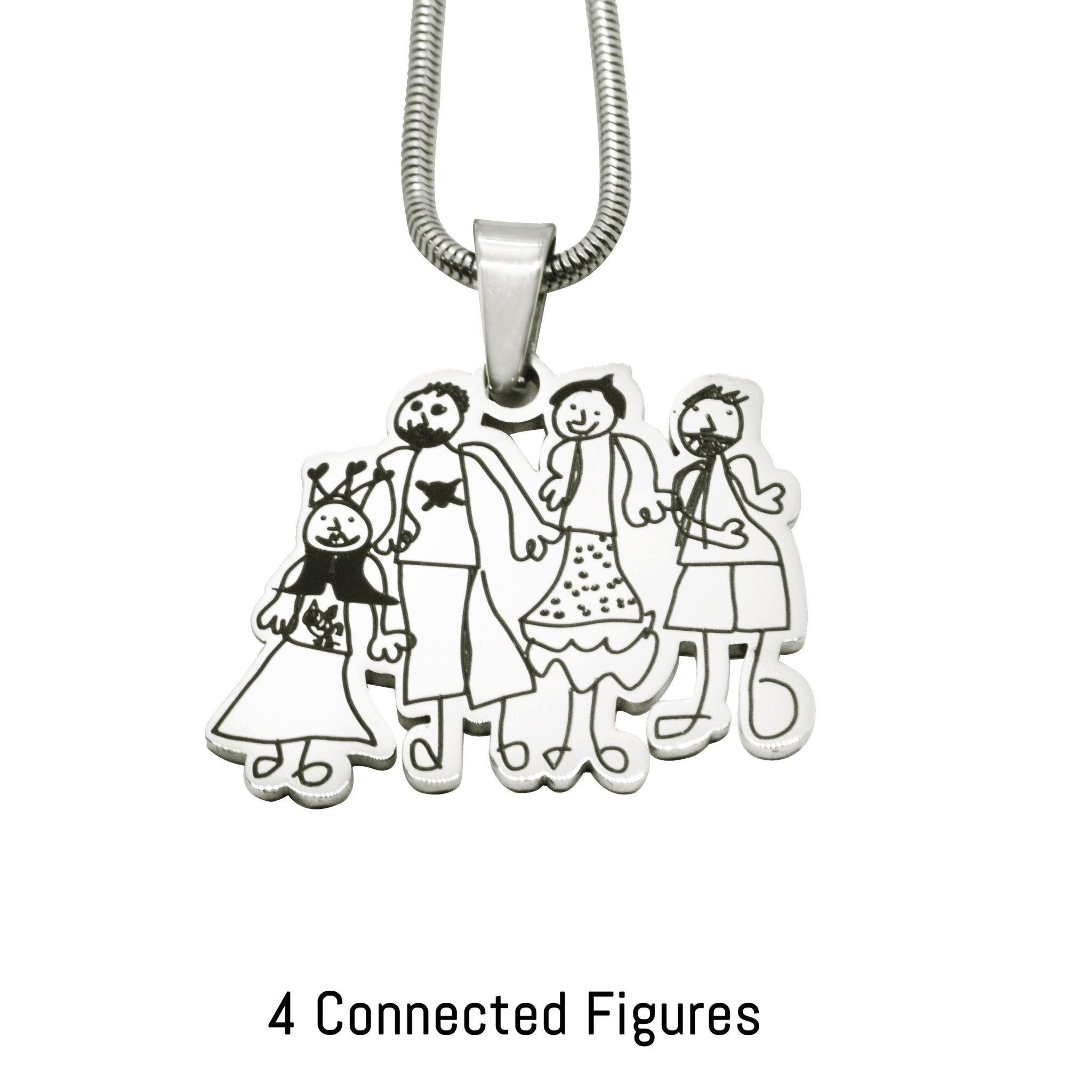 Custom CUT Kids Drawing Necklace - Kids Drawing Jewellery by Belle Fever