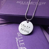 Custom Kids Drawing Disc Necklace - Kids Drawing Jewellery by Belle Fever