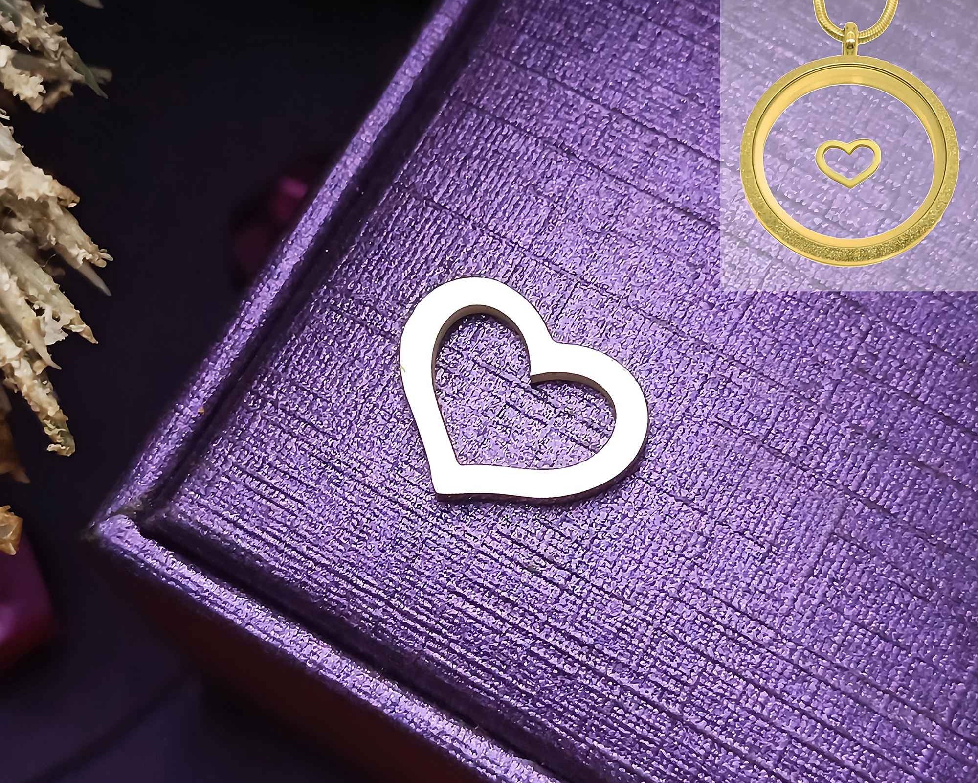 Cut Out Heart Charm for Dream Locket - Floating Dream Lockets by Belle Fever