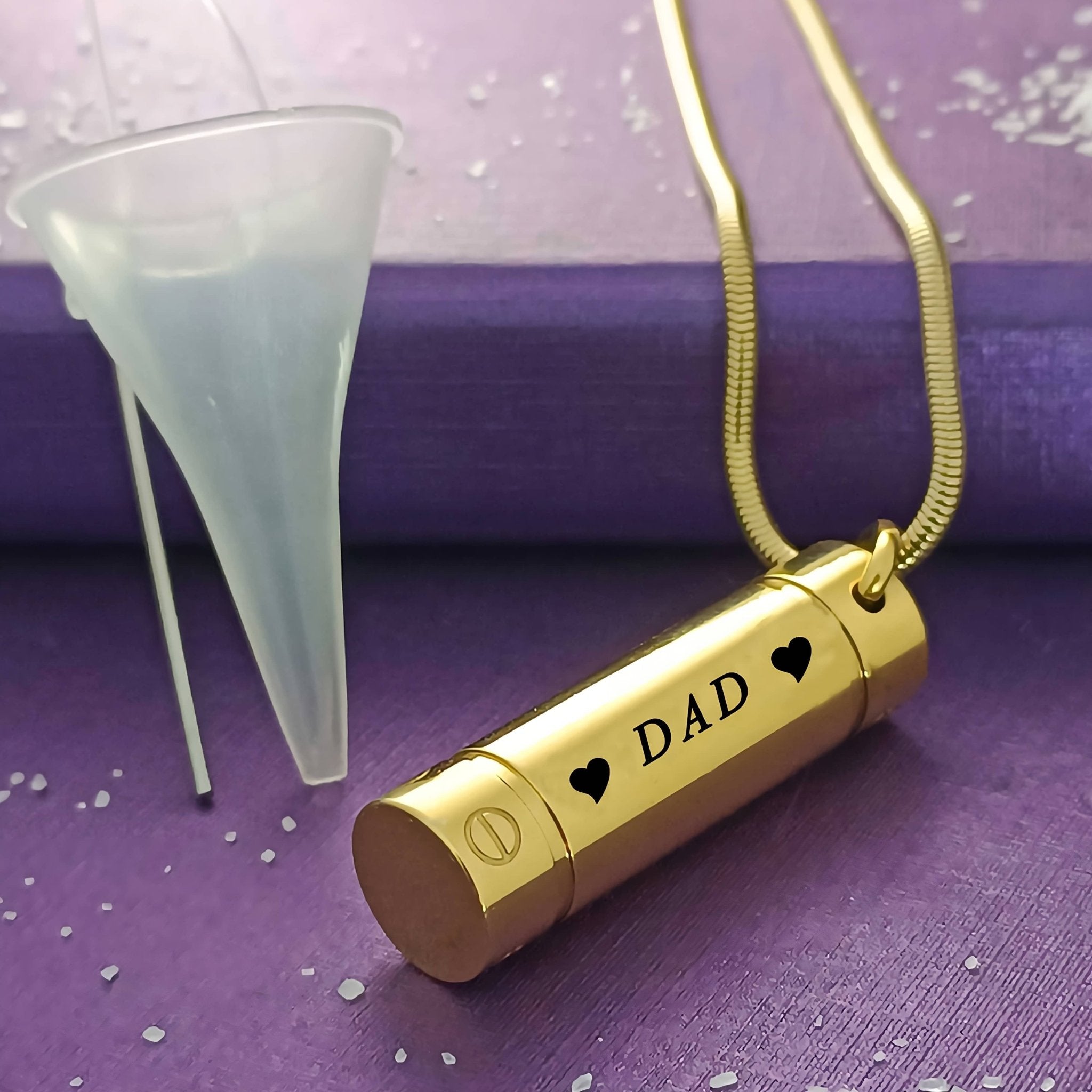 Cylinder Cremation Necklace - Memorial & Cremation Jewellery by Belle Fever