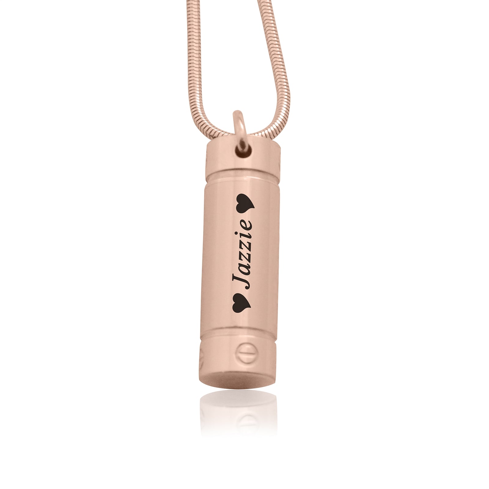 Cylinder Cremation Necklace - Memorial & Cremation Jewellery by Belle Fever