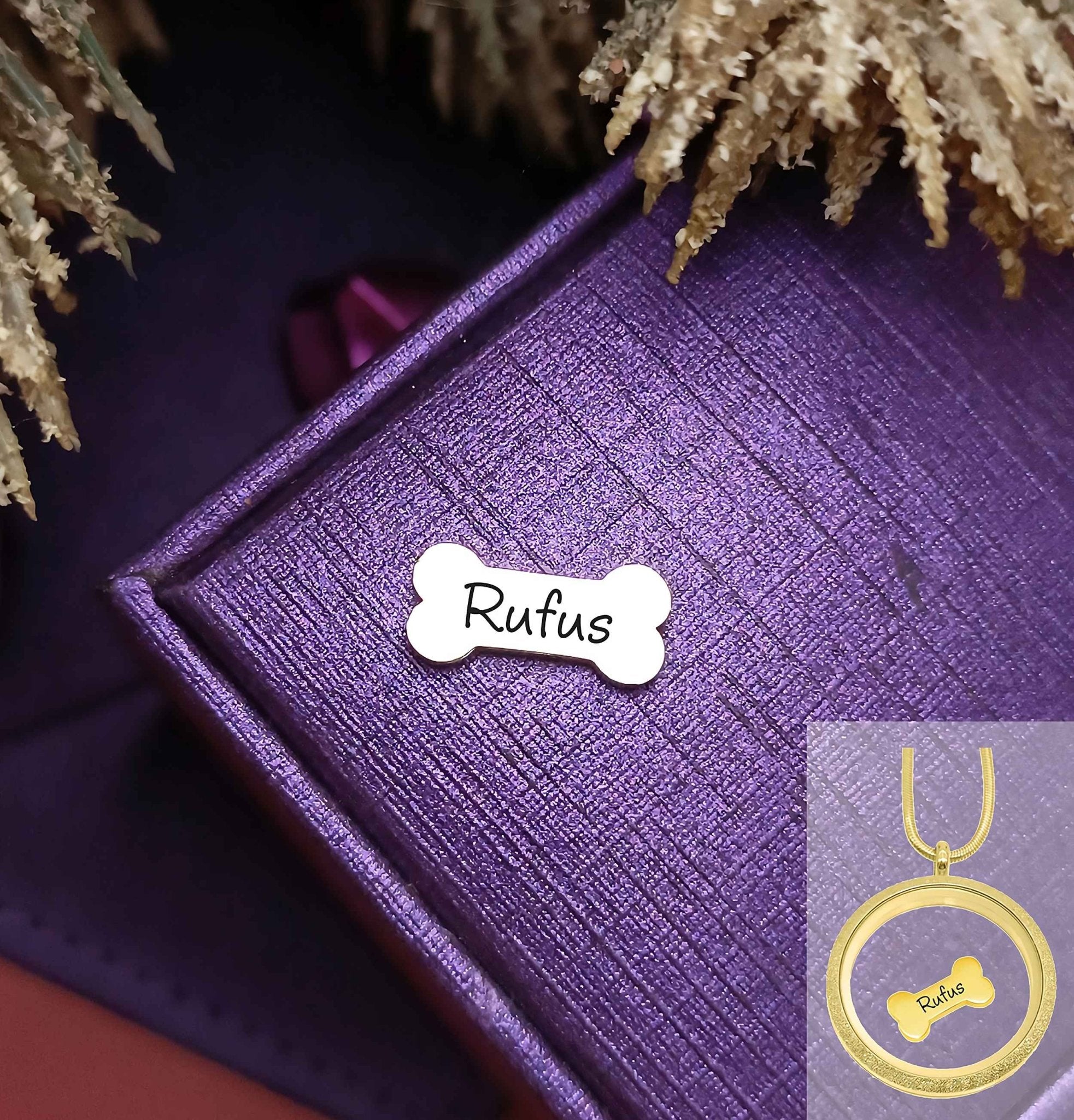 Dog Bone Charm Personalised For Dream Locket - Floating Dream Lockets by Belle Fever