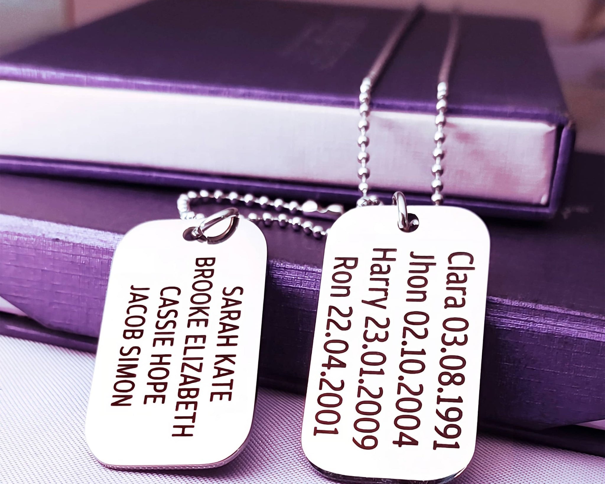 Dog Tag Necklace DOUBLE - Mens Jewellery by Belle Fever