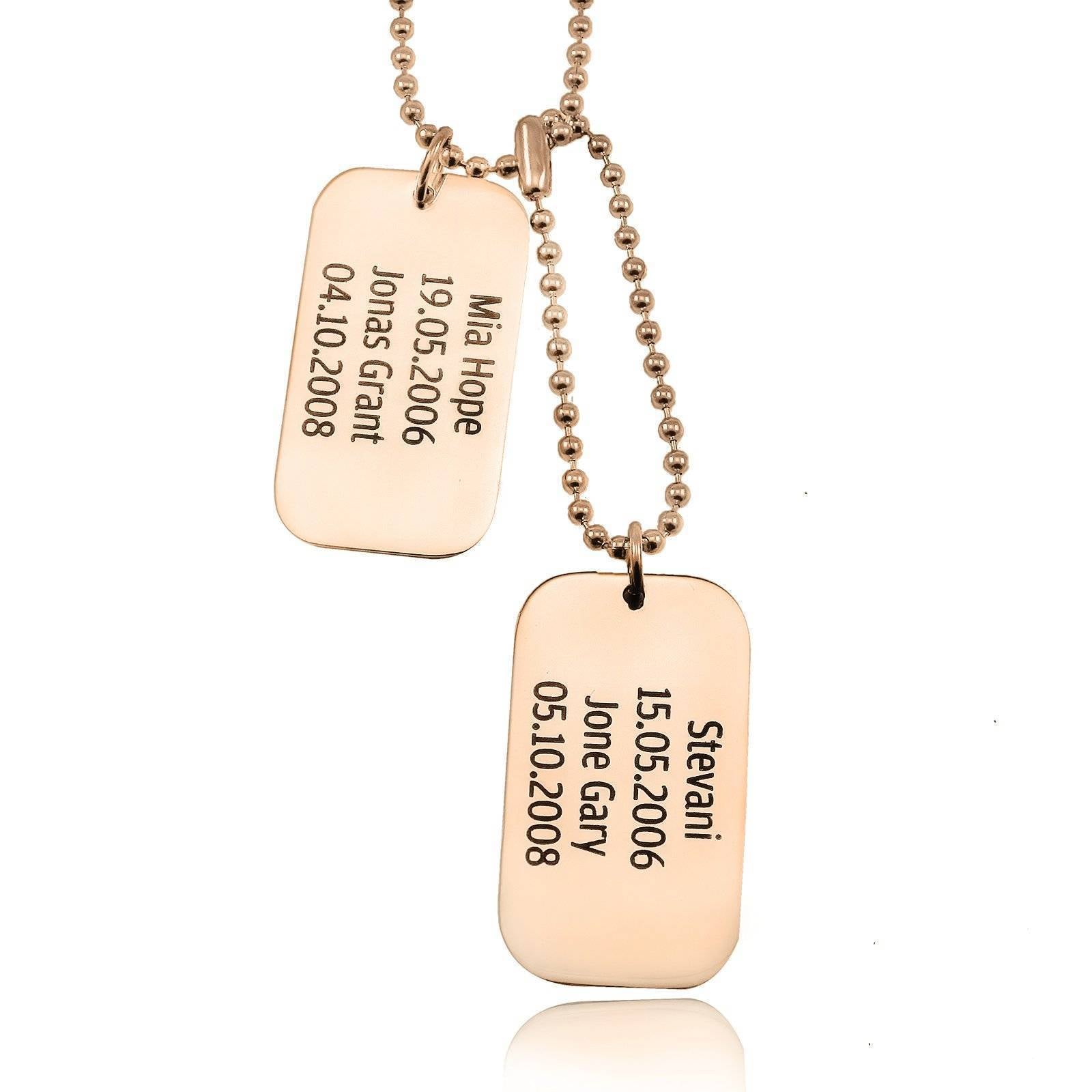 Dog Tag Necklace DOUBLE - Mens Jewellery by Belle Fever