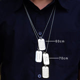 Dog Tag Necklace DOUBLE - Mens Jewellery by Belle Fever