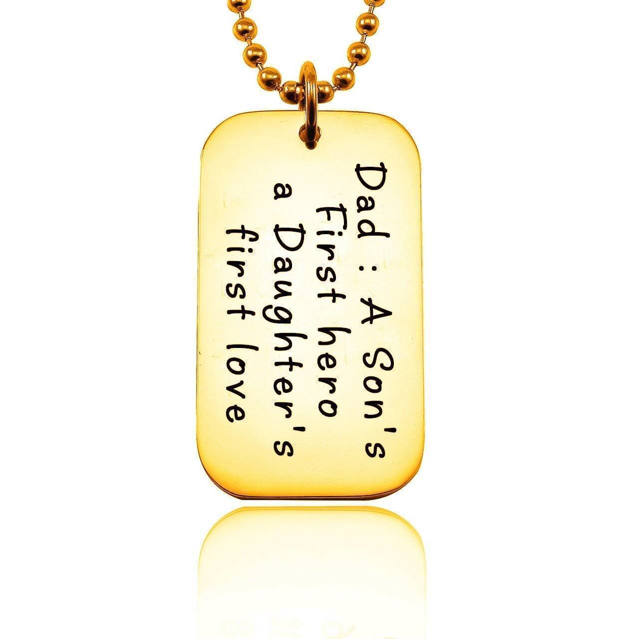Dog Tag Necklace - First Hero - Mens Jewellery by Belle Fever