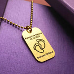 Dog Tag Necklace Newborn Baby - Mens Jewellery by Belle Fever