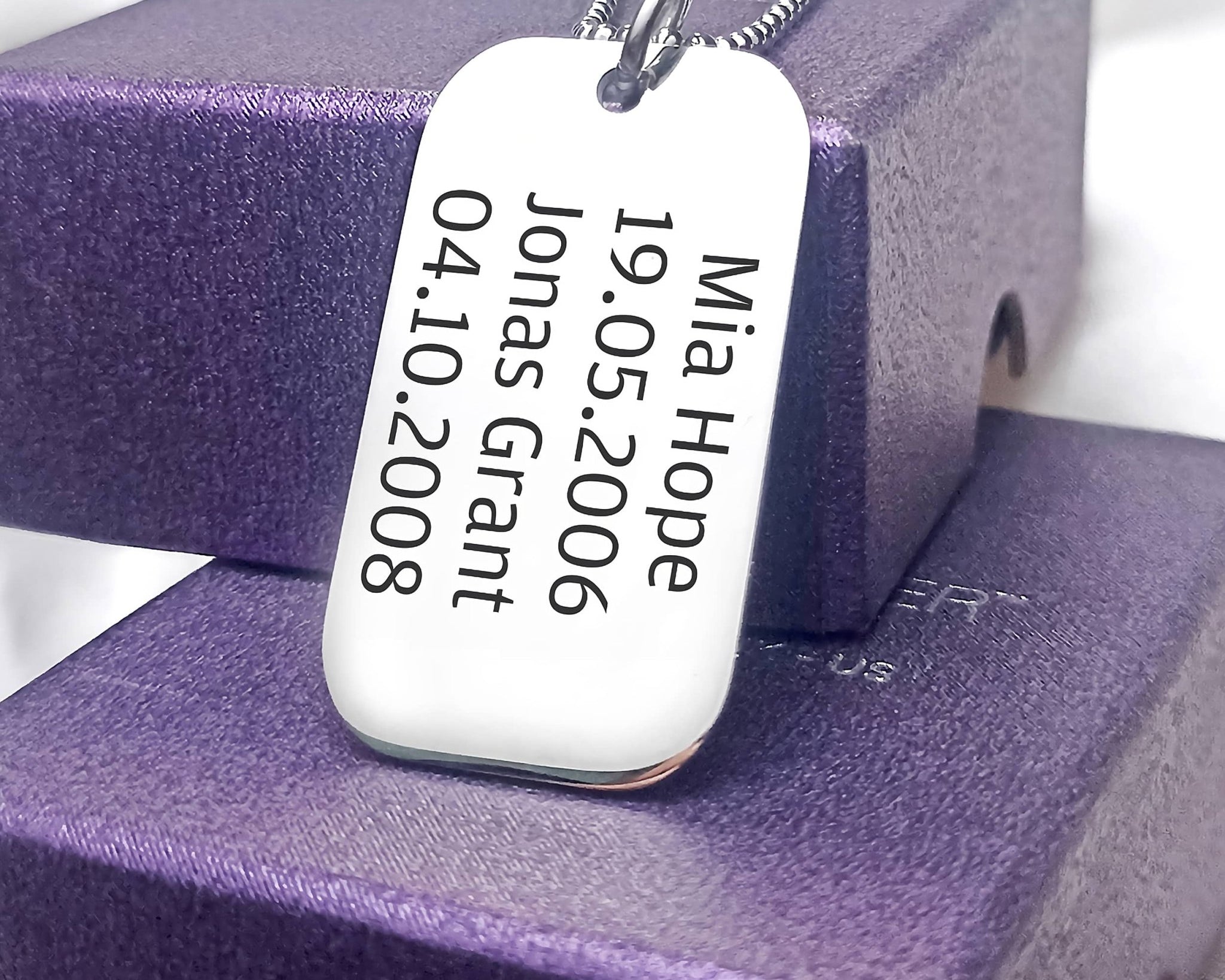 Dog Tag Necklace SINGLE - Mens Jewellery by Belle Fever