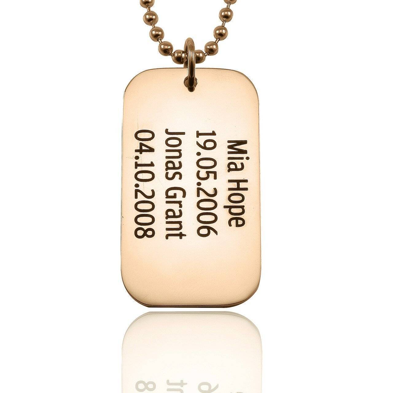 Dog Tag Necklace SINGLE - Mens Jewellery by Belle Fever