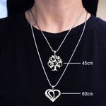 Double Heart Necklace - Mothers Jewellery by Belle Fever