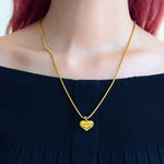 Double Heart Necklace - Mothers Jewellery by Belle Fever