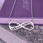 Double Infinity Name Necklace - Name Necklaces by Belle Fever