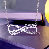 Double Infinity Name Necklace - Name Necklaces by Belle Fever