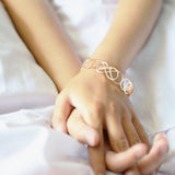 Endless Double Infinity Personalised Name Bangle - Bangles & Bracelets by Belle Fever