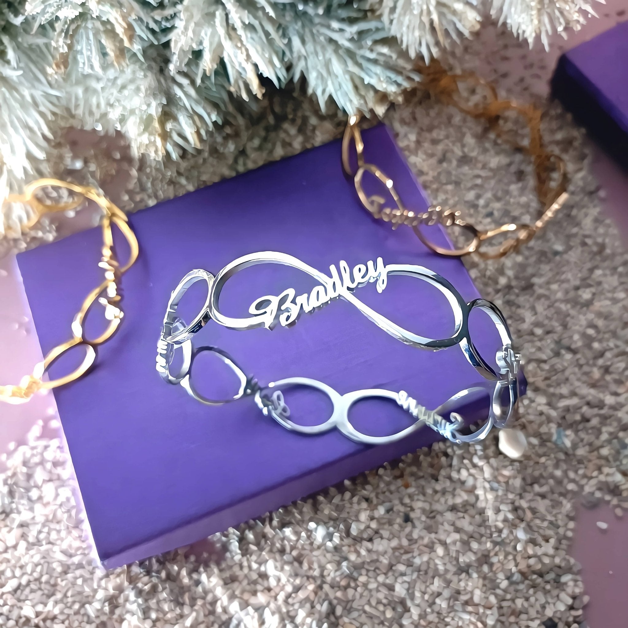 Endless Single Infinity Name Bangle - Bangles & Bracelets by Belle Fever