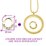 Eternal Charm Personalised for 30mm or 35mm Dream Locket - Floating Dream Lockets by Belle Fever